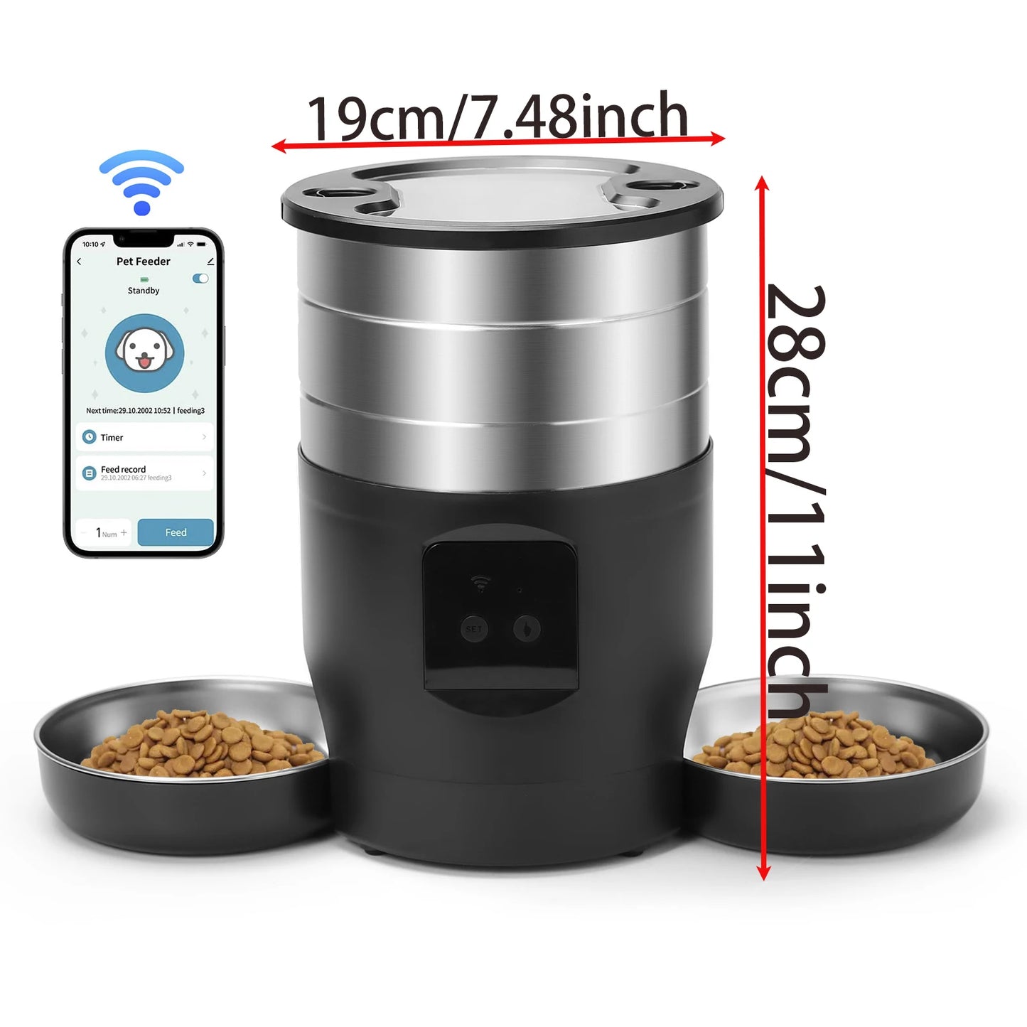 Automatyczny Karmnik WiFi 4,5L z Przyciskami